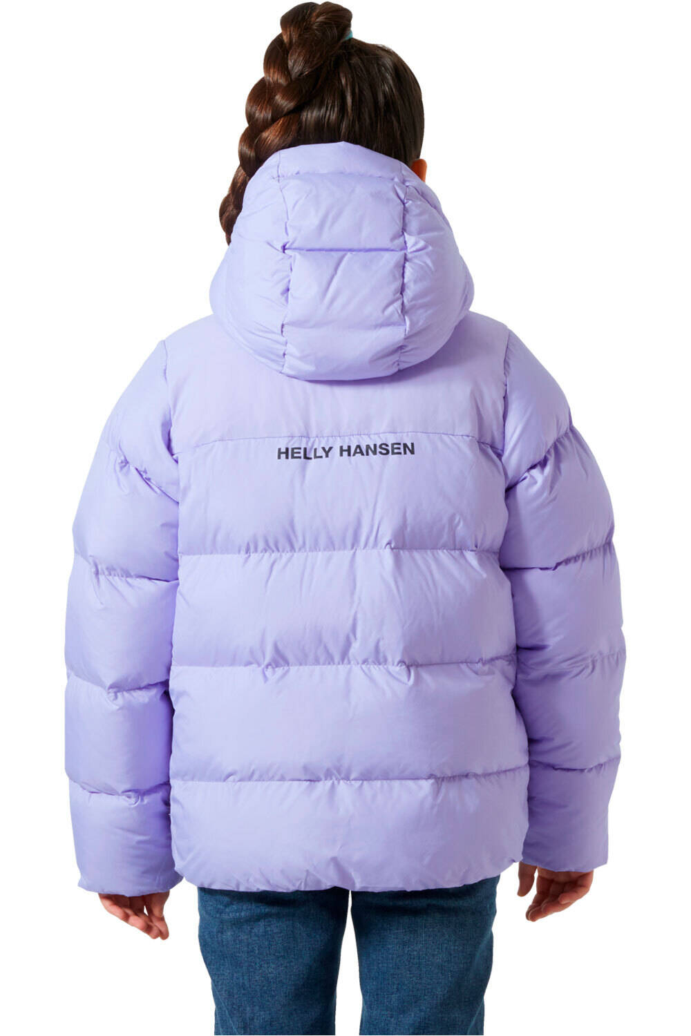 Helly Hansen chaqueta outdoor niño SPECTER PUFFY MORADO vista trasera