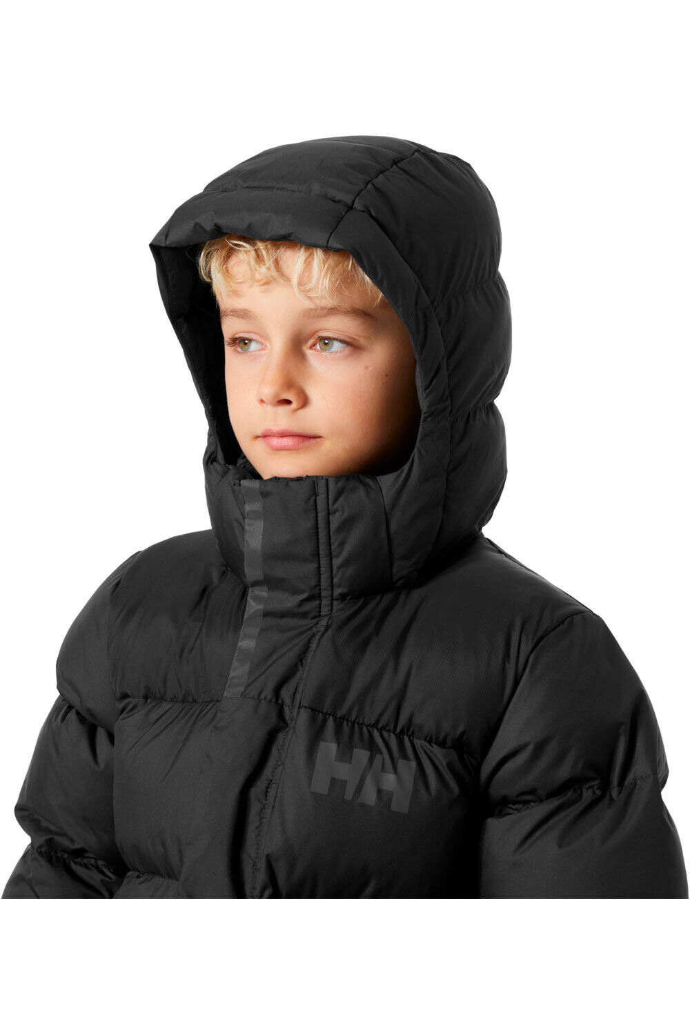 Helly Hansen chaqueta outdoor niño SPECTER PUFFY NEGRO vista detalle