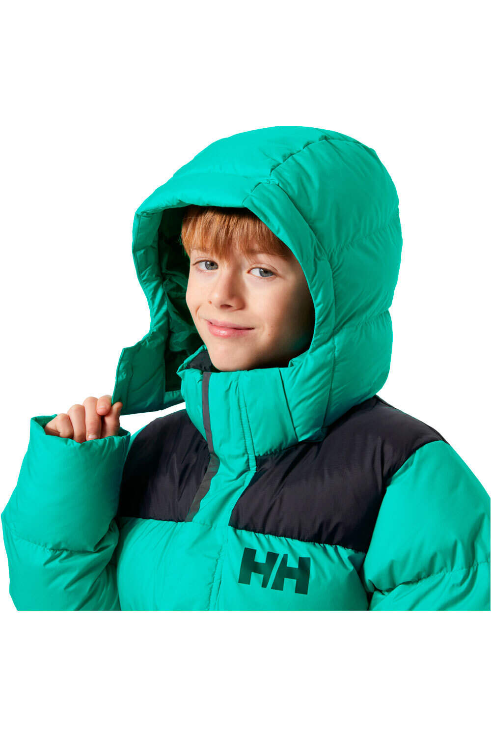 Helly Hansen chaqueta outdoor niño SPECTER PUFFY VERDE vista detalle