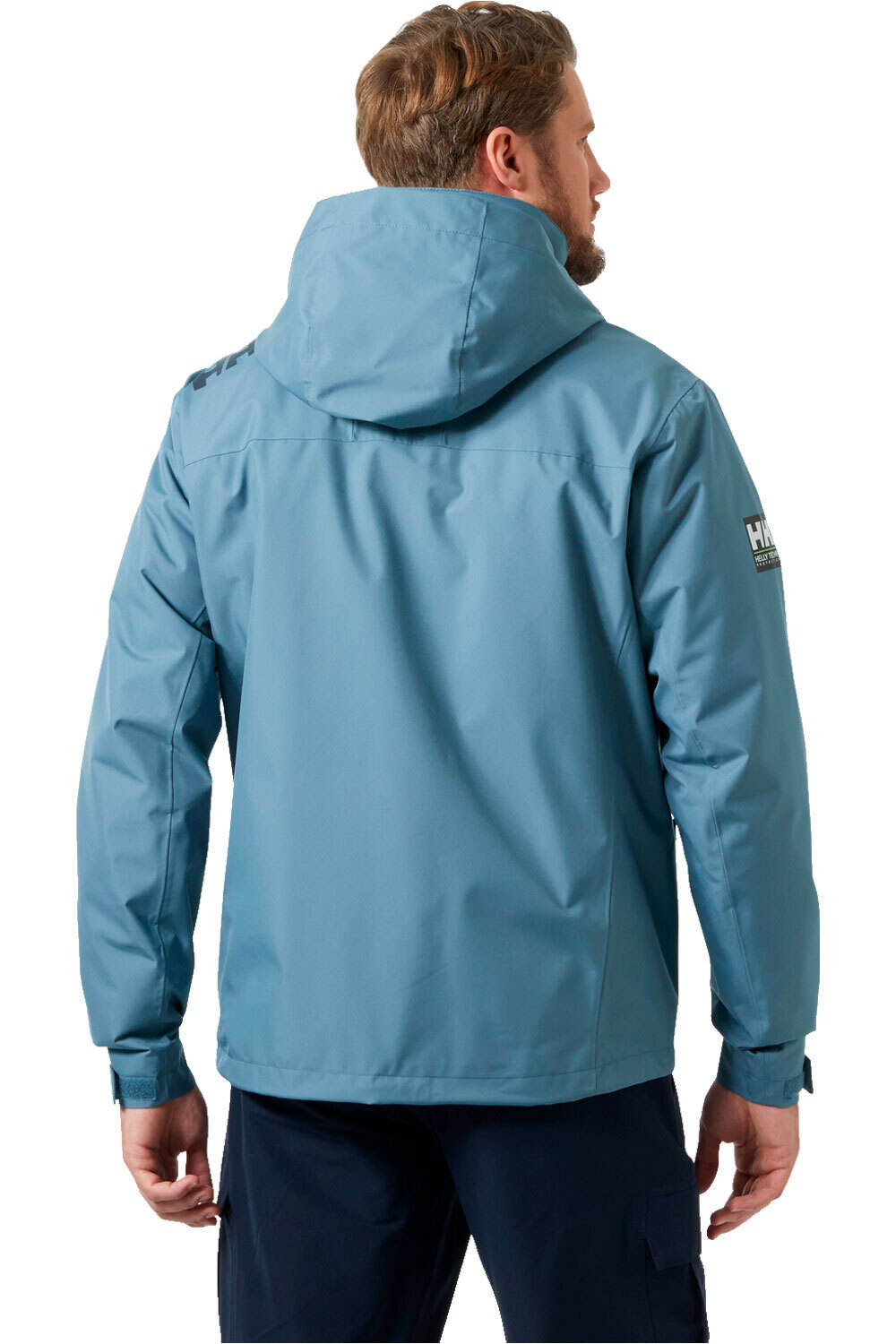 Helly Hansen chaquetas hombre CREW HOODED MIDLAYER AZUL vista trasera