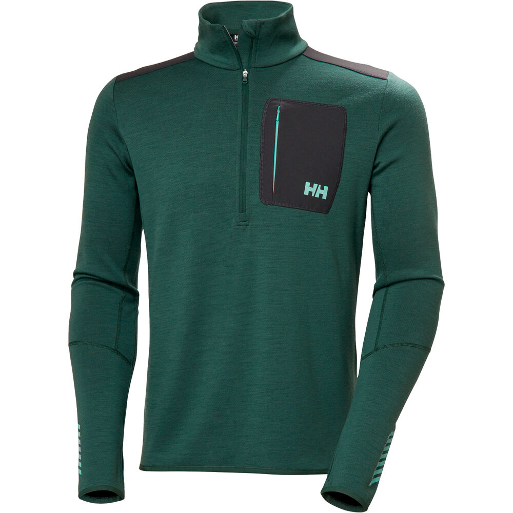 Helly Hansen forro polar hombre LIFA MERINO MIDLAYER VERDE 04