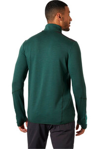 Helly Hansen forro polar hombre LIFA MERINO MIDLAYER VERDE vista trasera