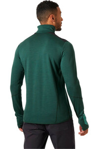 Helly Hansen forro polar hombre LIFA MERINO MIDLAYER VERDE vista trasera