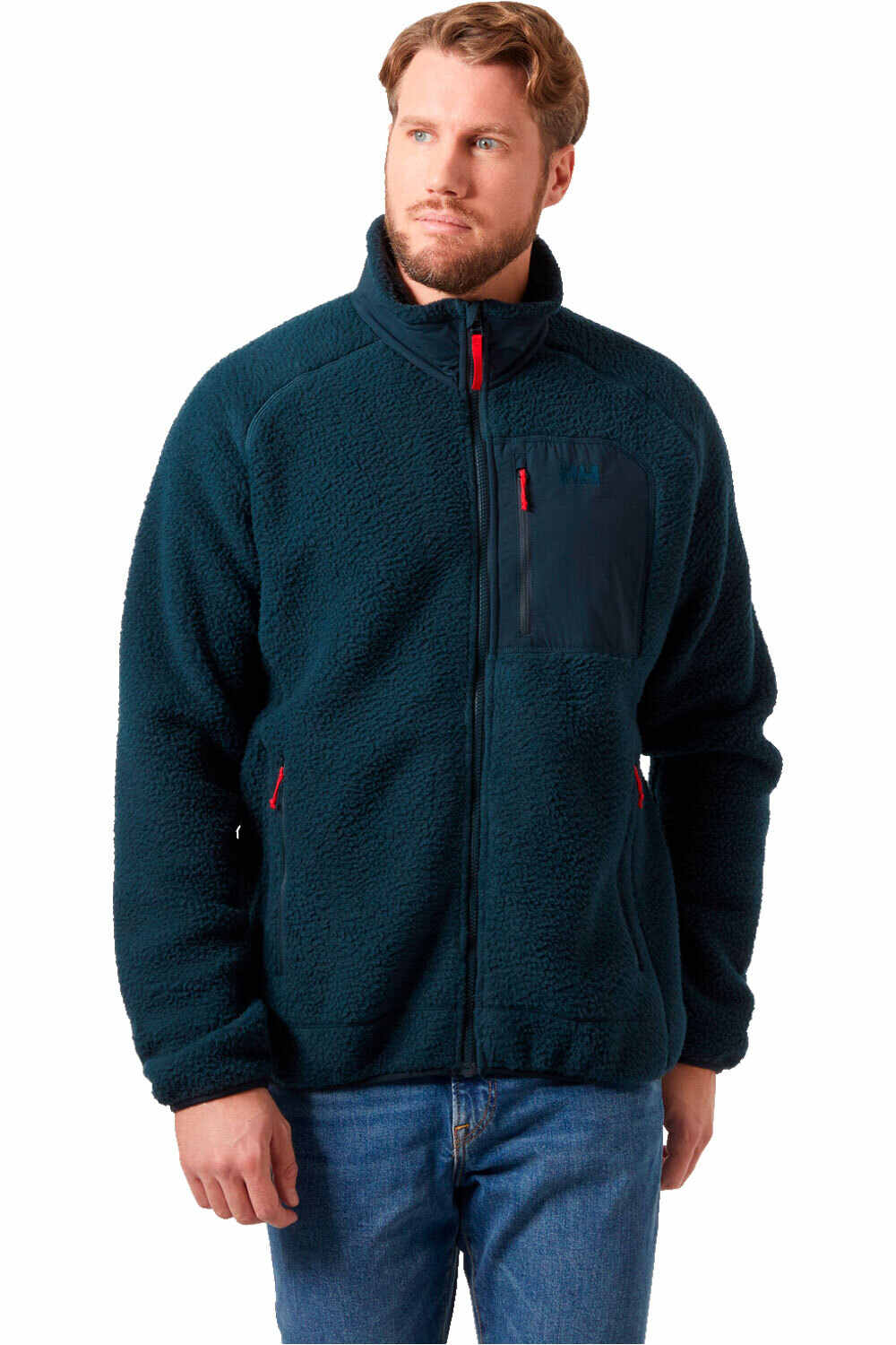 Helly Hansen forro polar hombre PANORAMA PILE BLOCK AZUL vista frontal