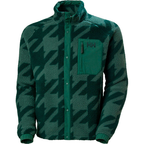 HELLY HANSEN PANORAMA PRINTED PILE SNAP verde