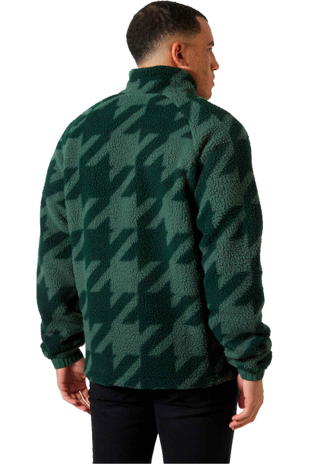 Helly Hansen forro polar hombre PANORAMA PRINTED PILE SNAP VERDE vista trasera