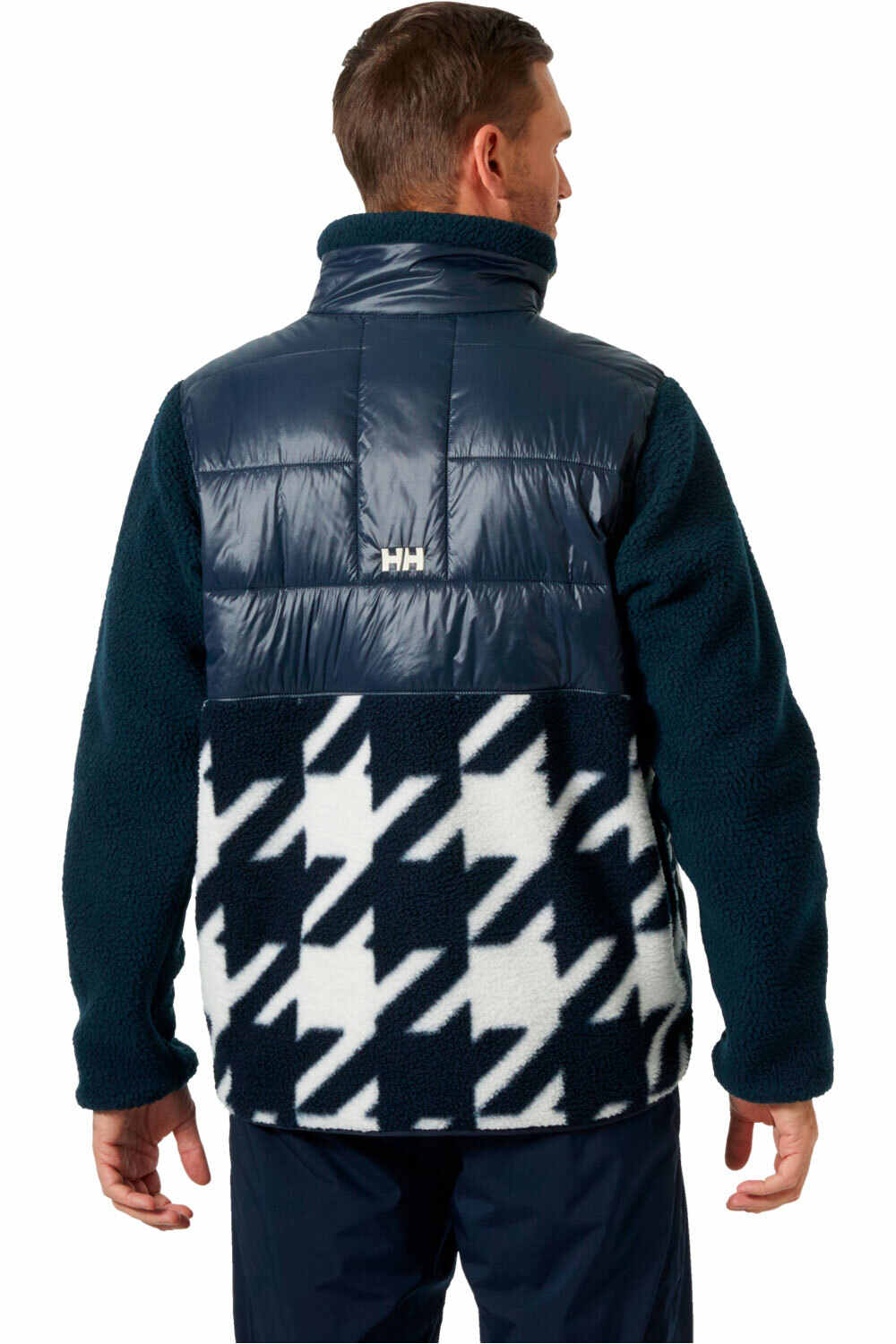 Helly Hansen forro polar hombre VILLAGE HYBRID AZUL vista trasera