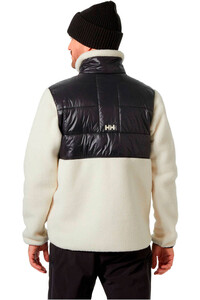 Helly Hansen forro polar hombre VILLAGE HYBRID NEGRO vista trasera