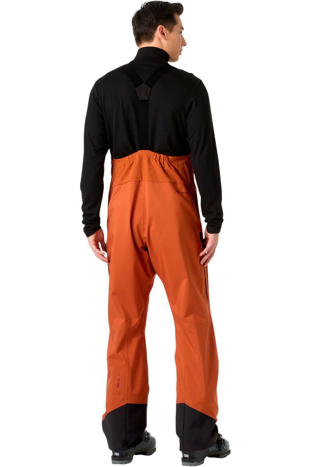 Helly Hansen pantalón impermeable hombre VERGLAS BC BIB SHELL PANT MARRON vista trasera