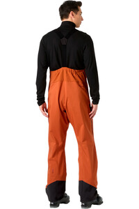 Helly Hansen pantalón impermeable hombre VERGLAS BC BIB SHELL PANT MARRON vista trasera
