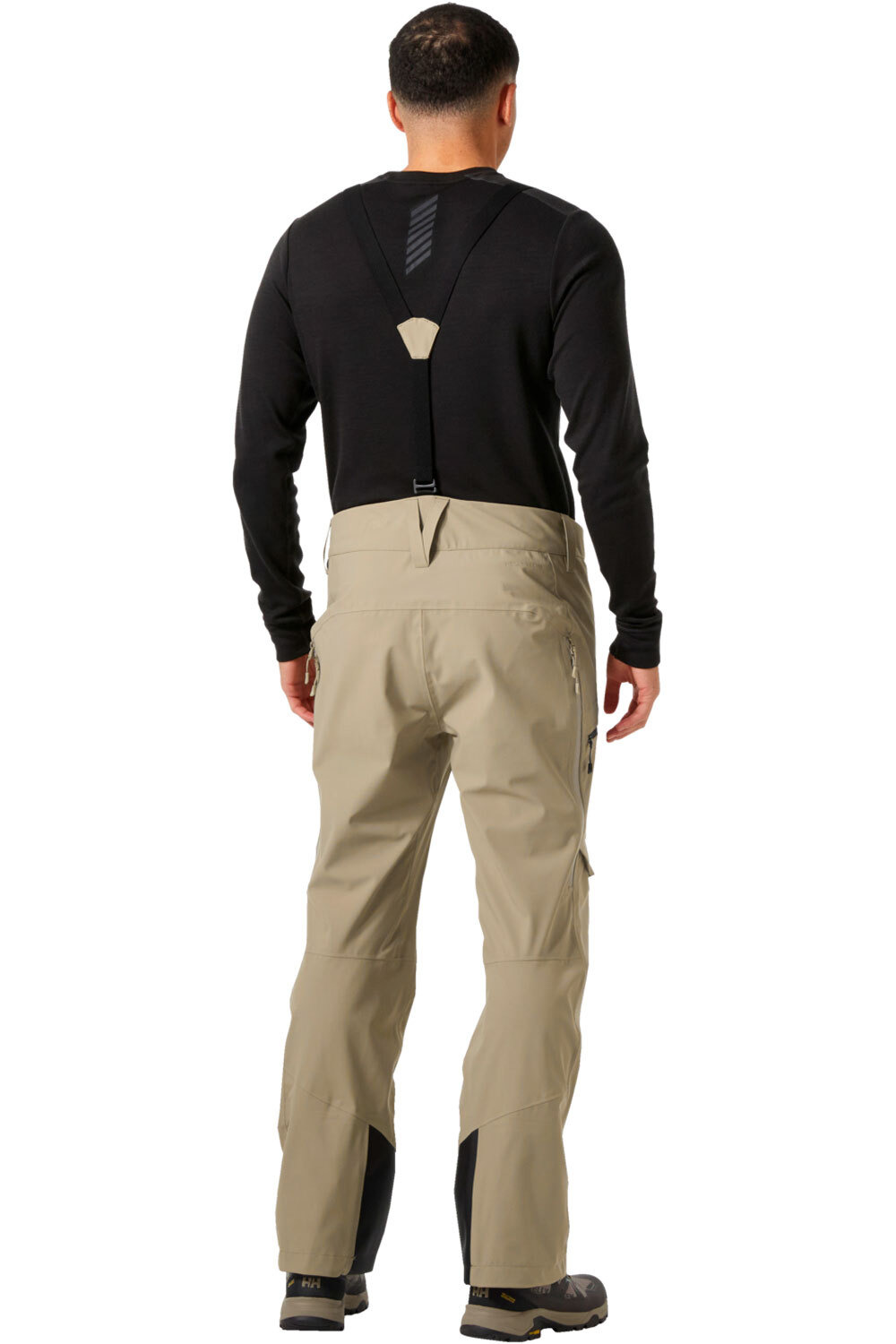 Helly Hansen pantalón impermeable hombre VERGLAS BC MARRON vista trasera