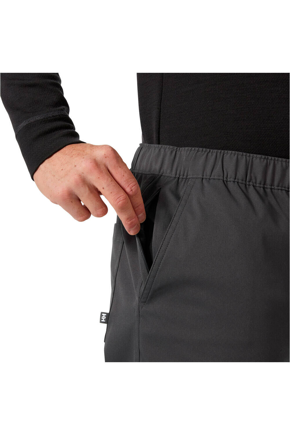 Helly Hansen pantalón montaña hombre HOLMEN GRIS vista detalle