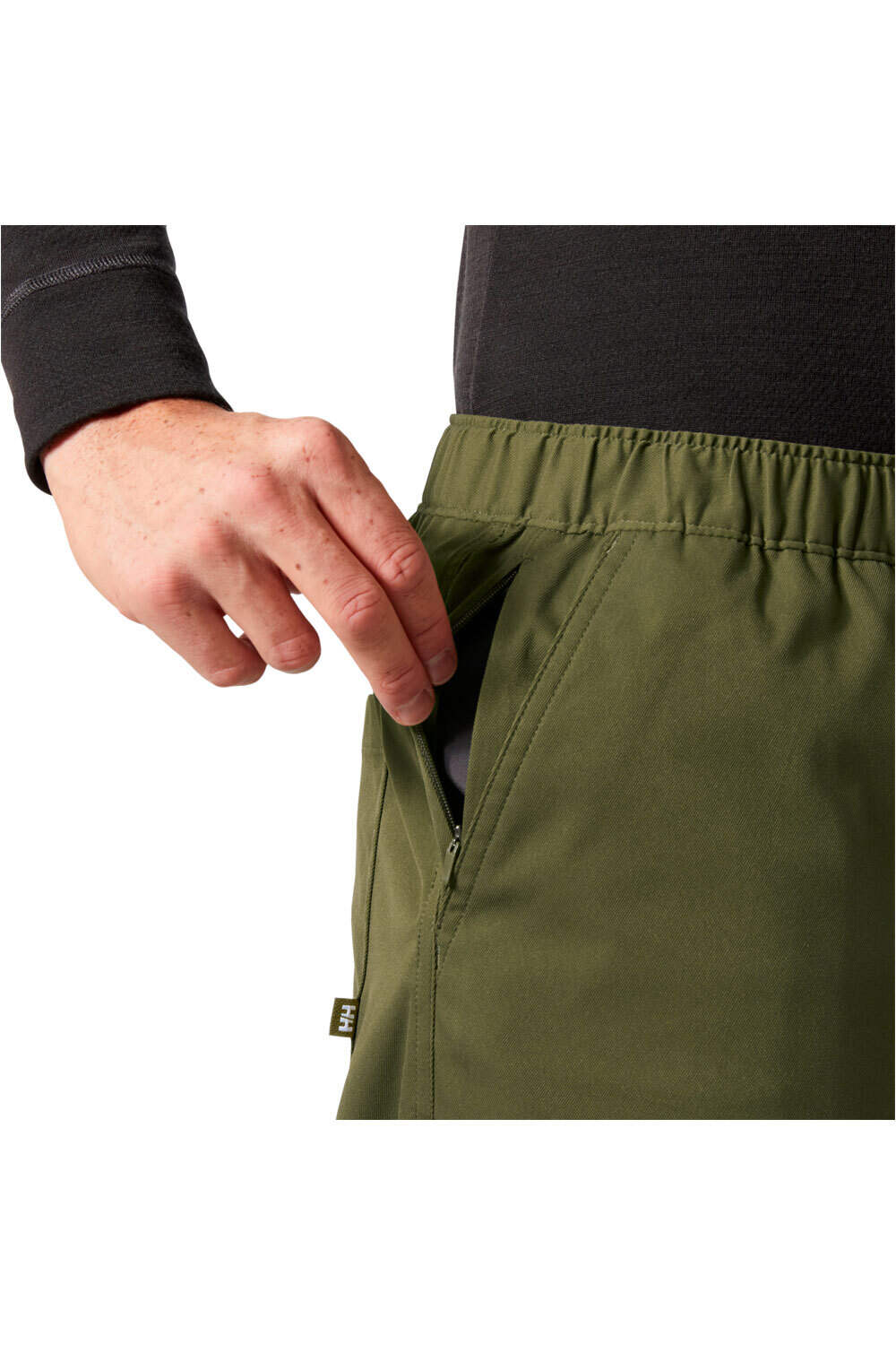 Helly Hansen pantalón montaña hombre HOLMEN VERDE vista detalle
