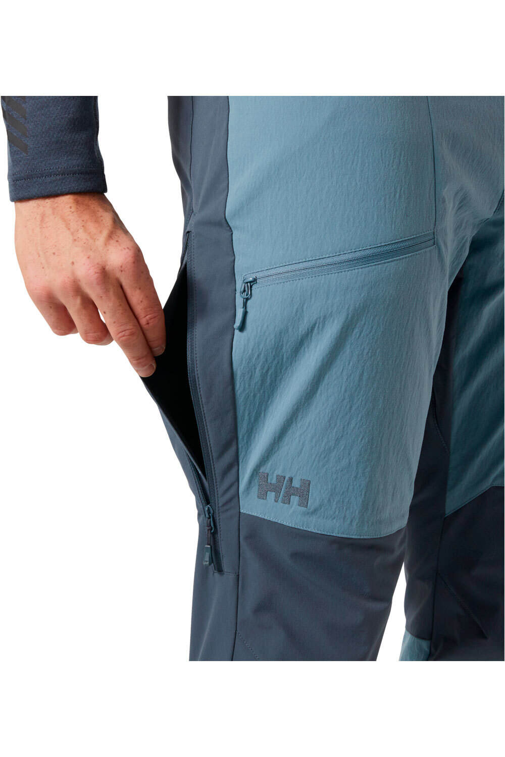 Helly Hansen pantalón montaña hombre HOVDA TUR AZUL vista detalle