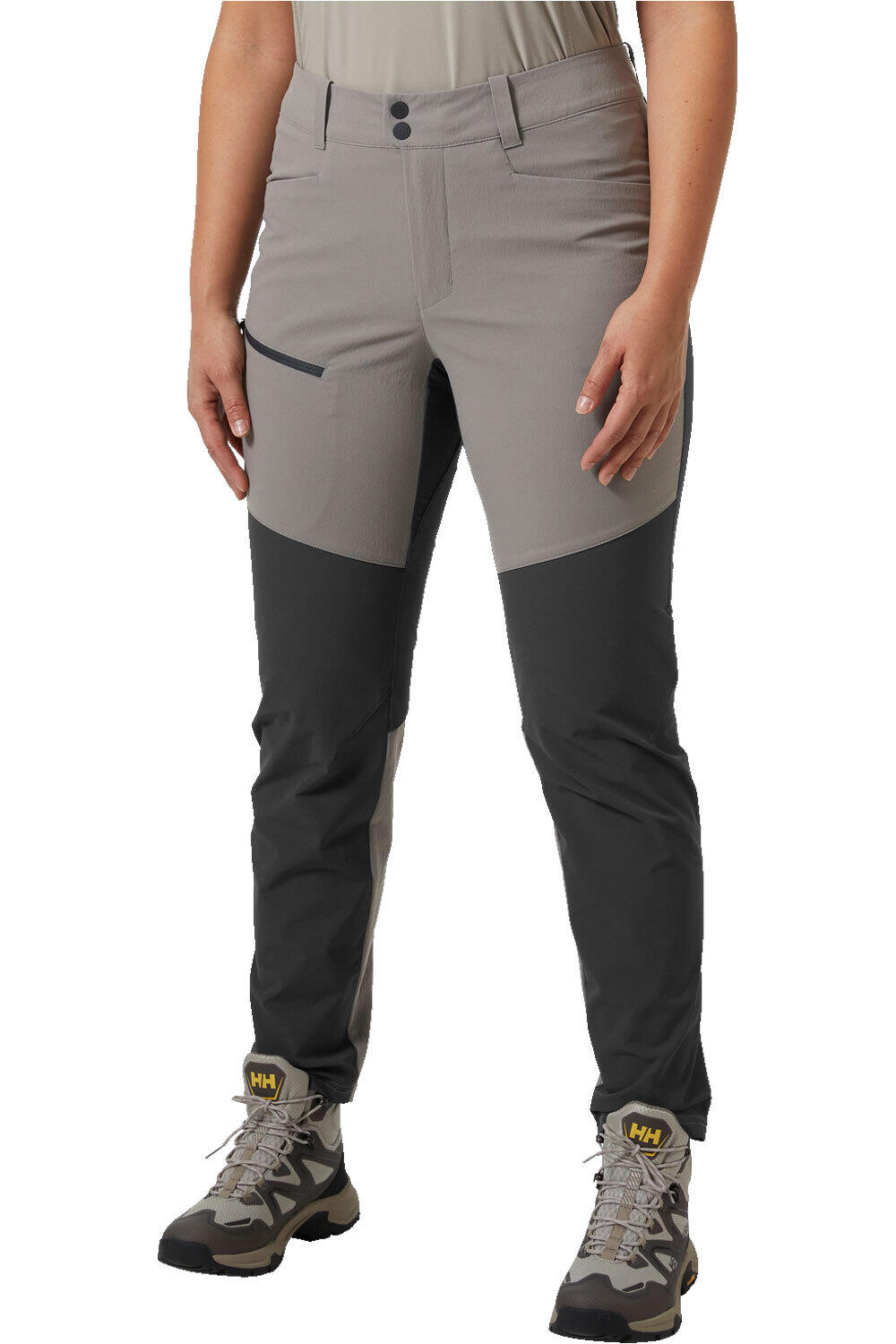 Helly Hansen pantalón montaña mujer VIKA 2.0 GRIS vista frontal