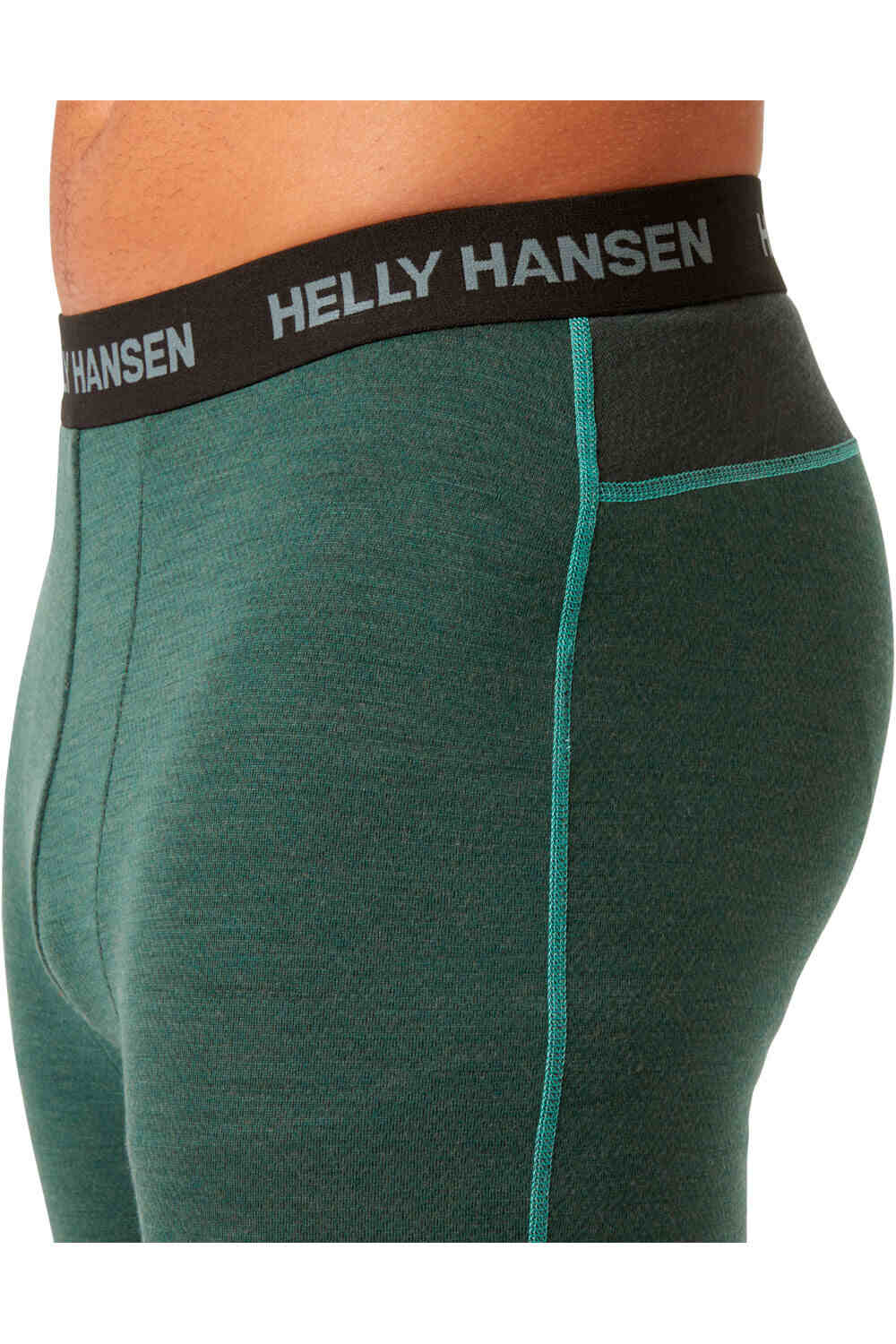Helly Hansen pantalón térmico LIFA MERINO MIDWEIGHT VERDE vista detalle