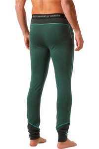 Helly Hansen pantalón térmico LIFA MERINO MIDWEIGHT VERDE vista trasera