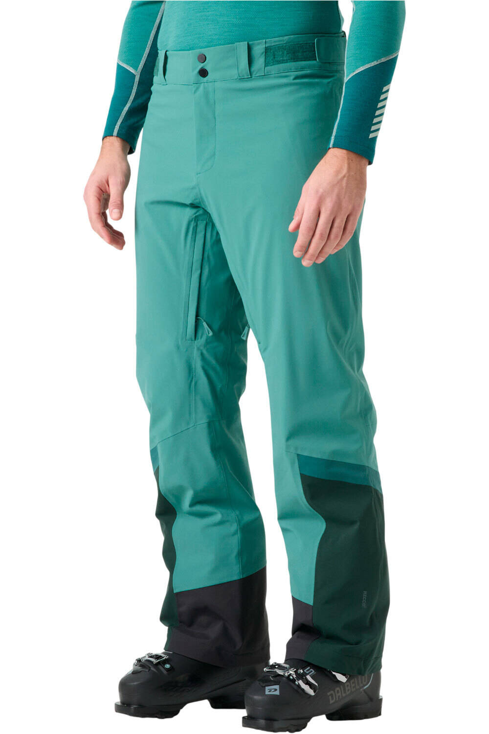 Helly Hansen pantalones esquí hombre ALPHA INS PANT VERDE vista frontal