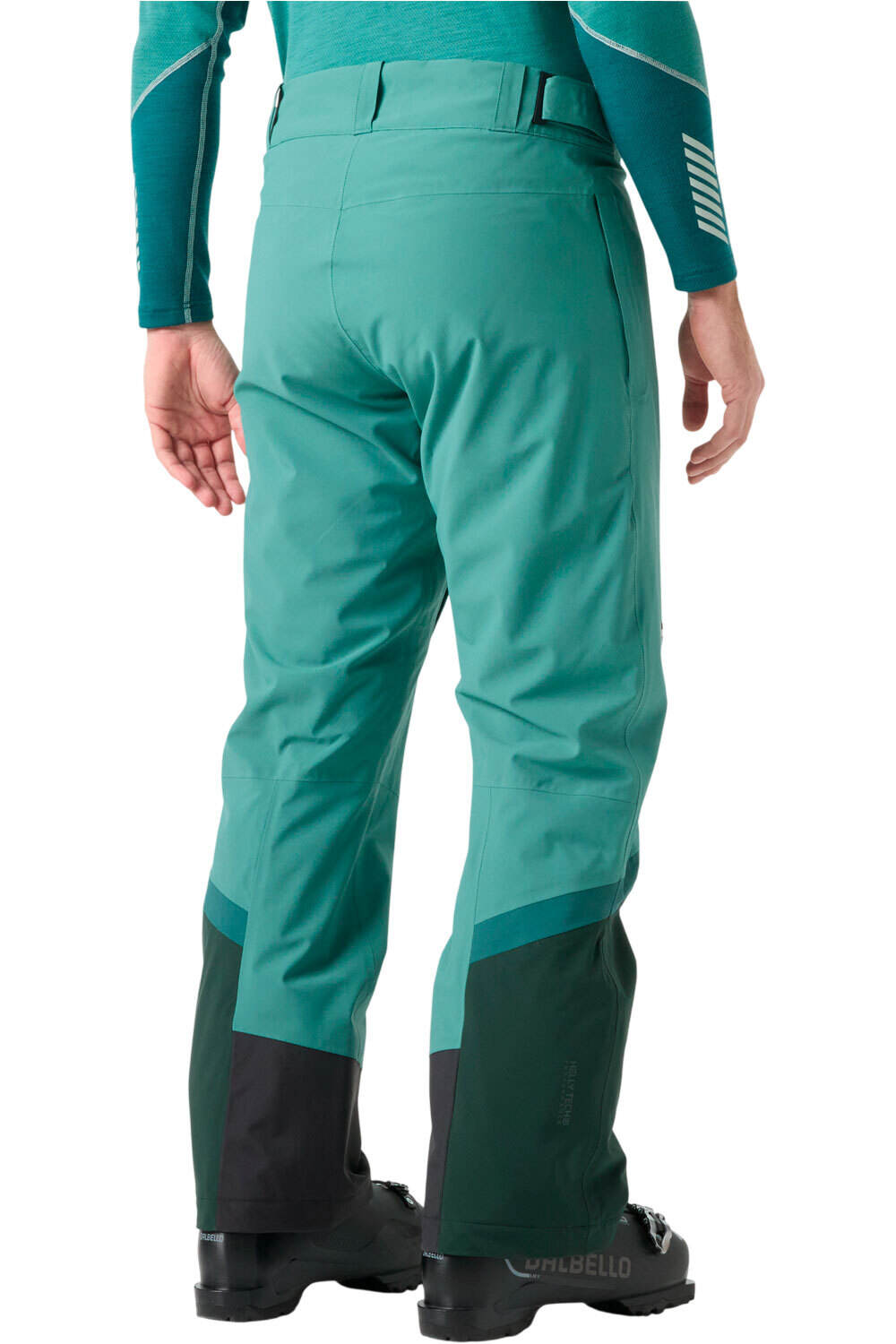 Helly Hansen pantalones esquí hombre ALPHA INS PANT VERDE vista trasera