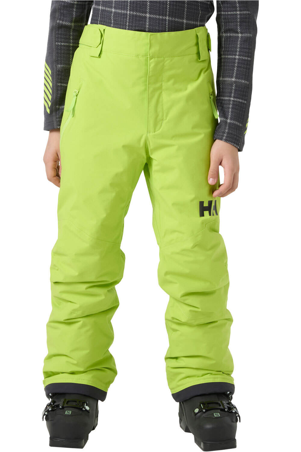 Helly Hansen pantalones esquí infantil JR LEGENDARY PANT VERDE vista frontal