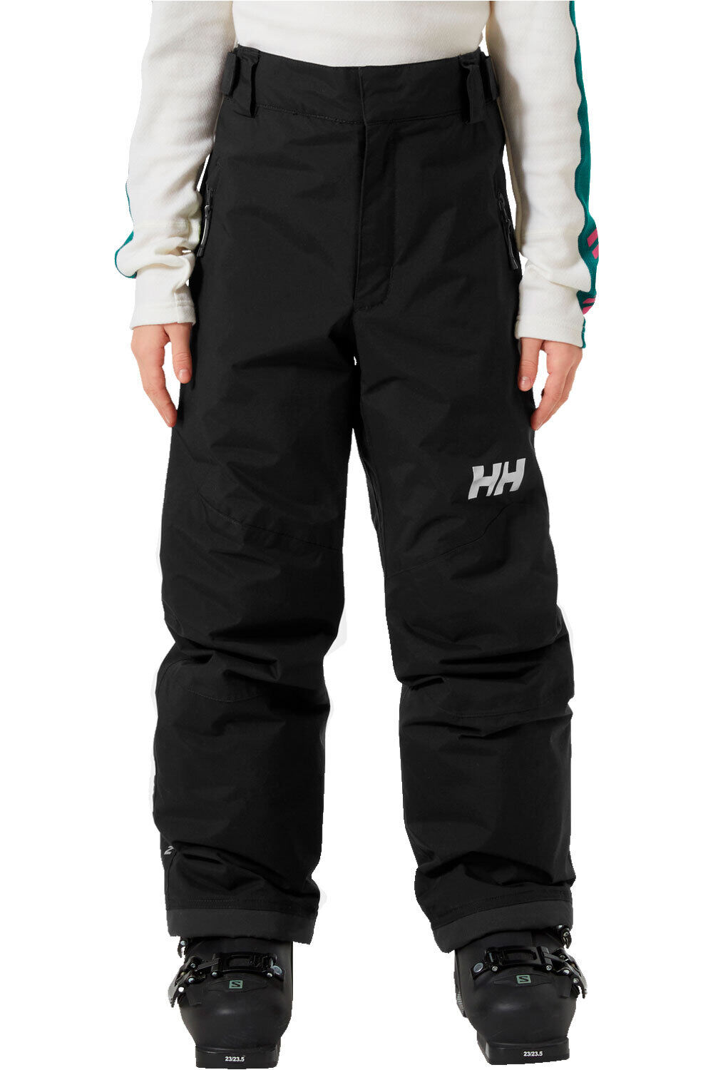 Helly Hansen pantalones esquí infantil LEGENDARY NEGRO vista frontal