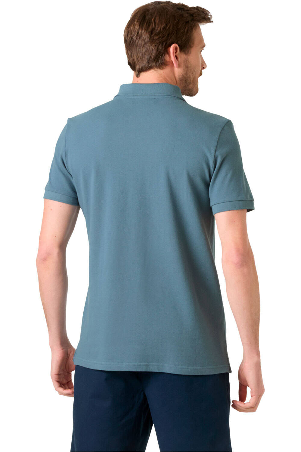 Helly Hansen polo manga corta hombre HUDSON AZUL vista trasera
