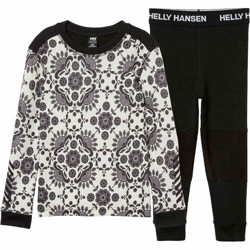 HELLY HANSEN GRAPHIC LIFA MERINO SET negro