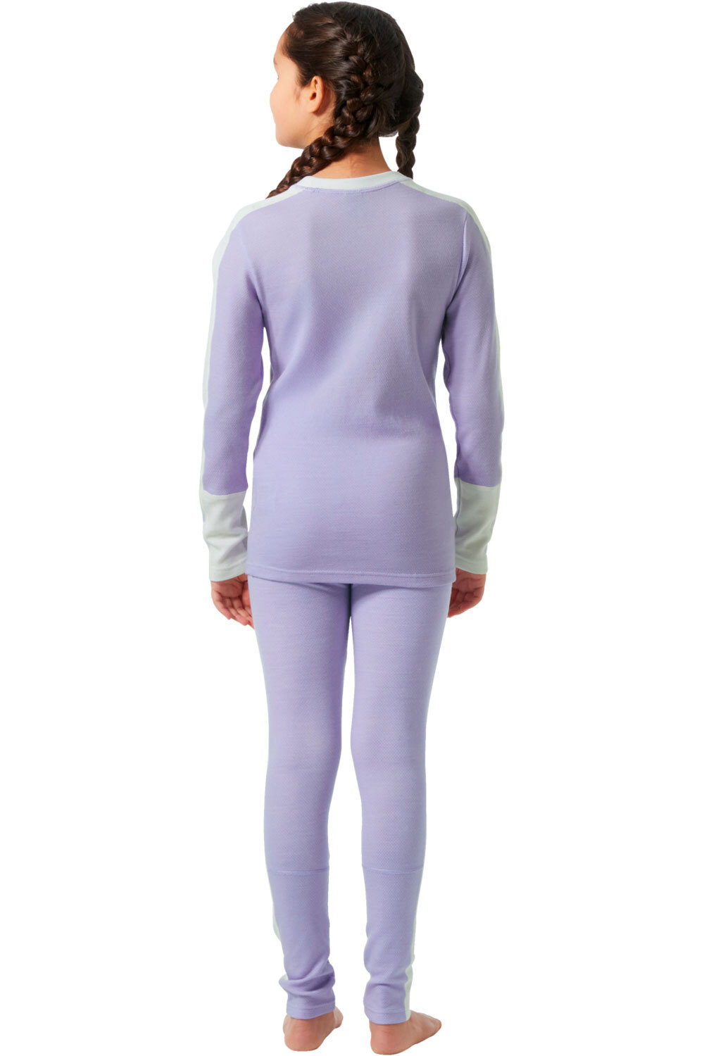 Helly Hansen ropa térmica niño LIFA MERINO MIDWEIGHT MORADO vista trasera