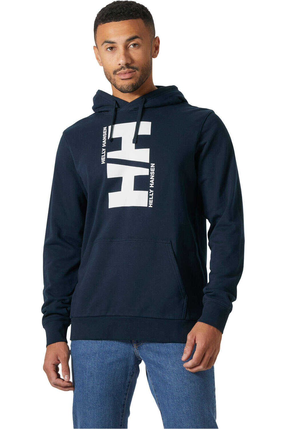Helly Hansen sudadera hombre CORE GRAPHIC AZUL vista frontal