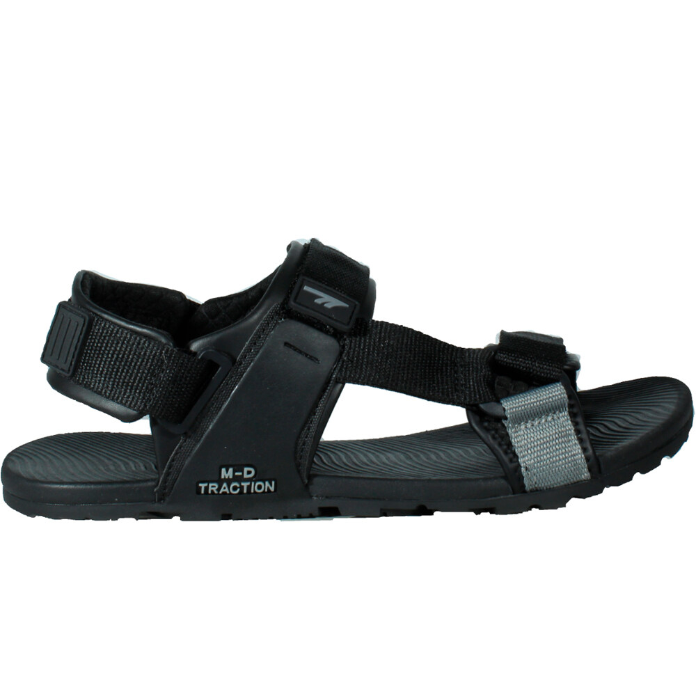 Hi Tec sandalias trekking hombre ULA BAREFOOT NEGRO lateral exterior