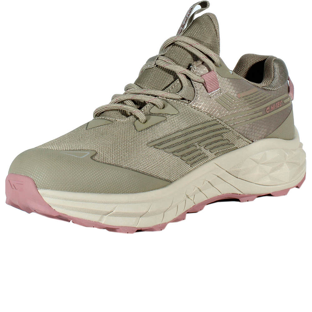 Hi Tec zapatilla trekking mujer FUSE TRAIL LOW WATERPROOF MARRON vista trasera