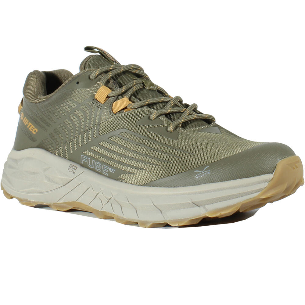 Hi Tec zapatillas trail hombre FUSE TRAIL LOW VERDE lateral interior