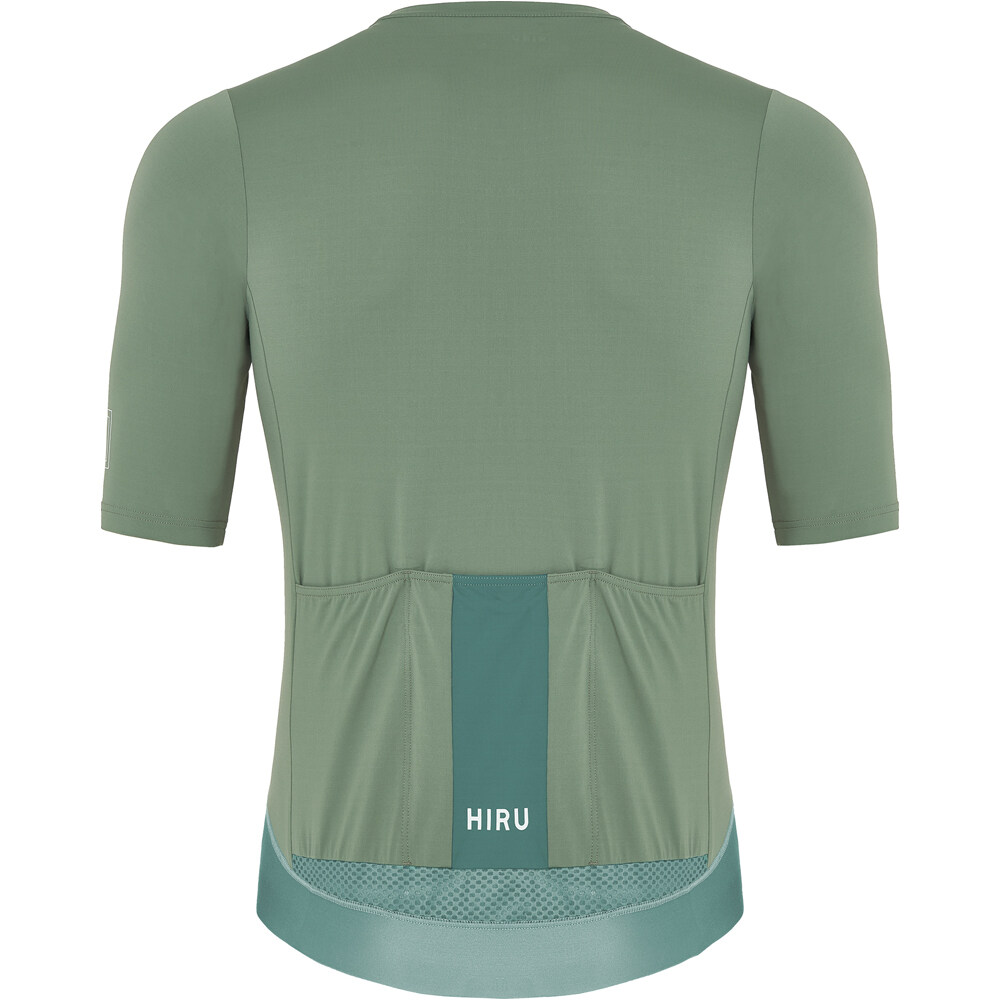 Hiru maillot manga corta hombre ADVANCED VERDE vista trasera