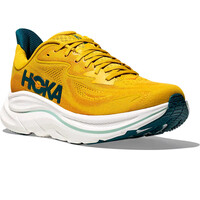 Hoka zapatilla running hombre CLIFTON 10 AMARILLO lateral interior