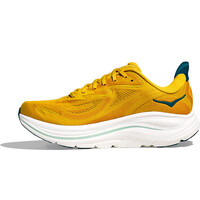 Hoka zapatilla running hombre CLIFTON 10 AMARILLO puntera