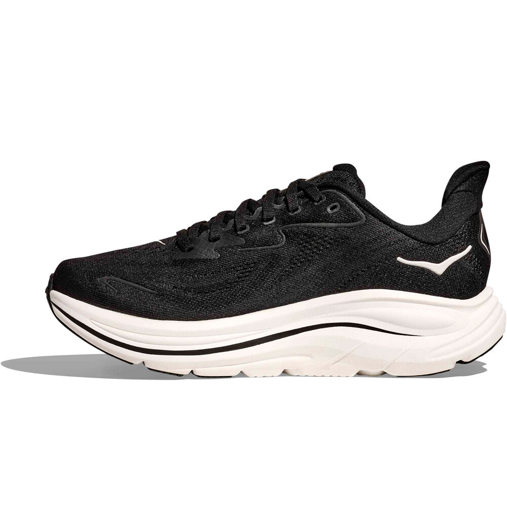 Hoka zapatilla running hombre CLIFTON 10 NEGRO puntera