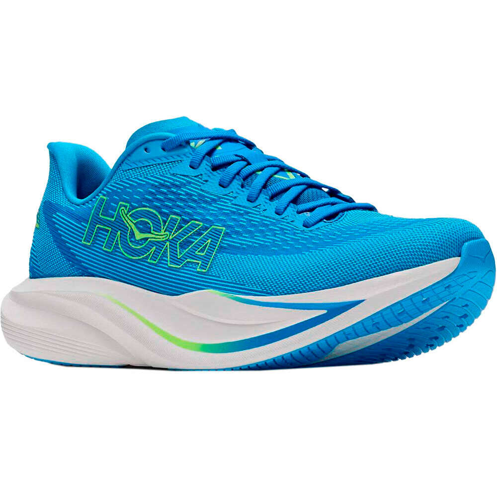Hoka zapatilla running hombre MACH 7 AZUL lateral interior