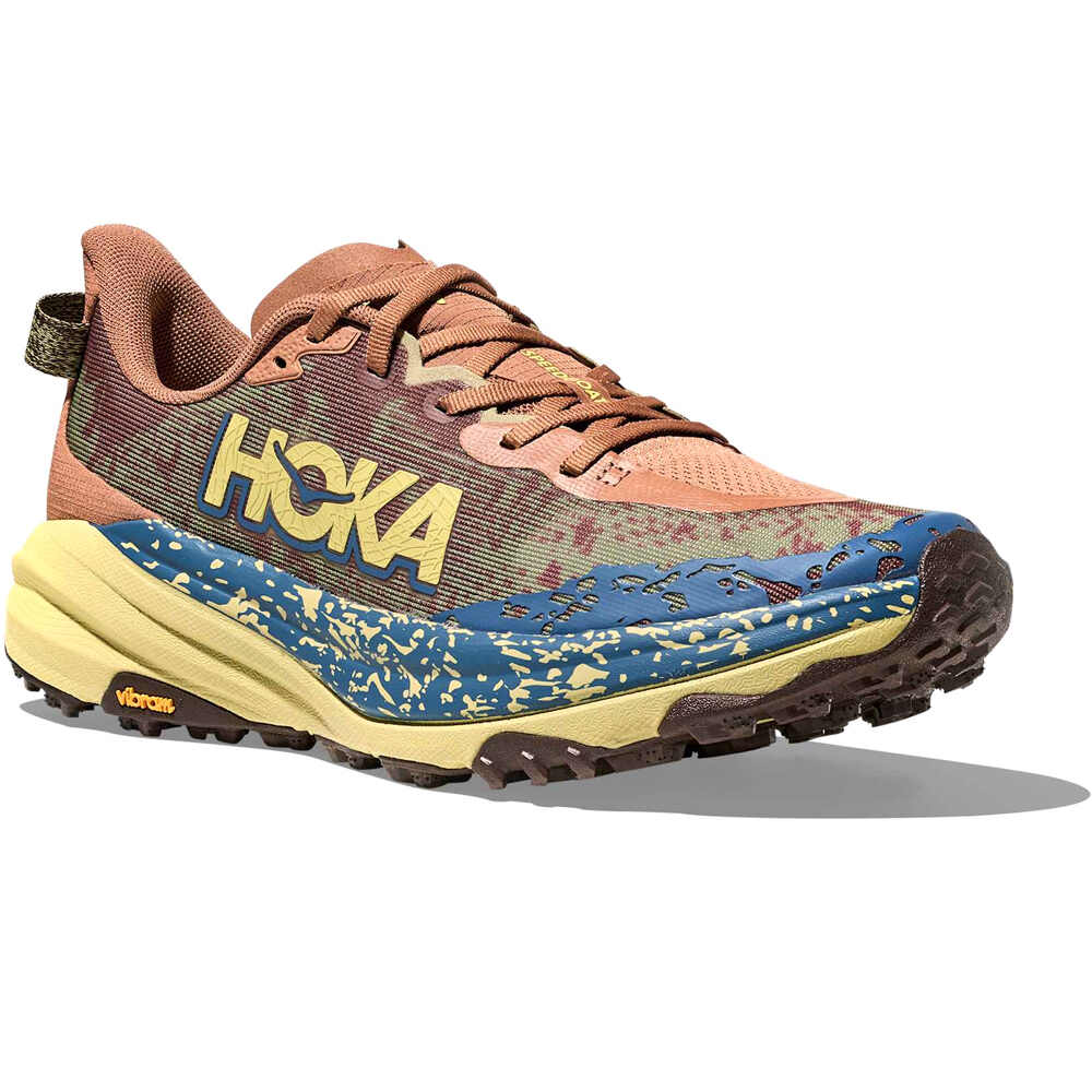Hoka zapatillas trail hombre SPEEDGOAT 6 MARRON lateral interior