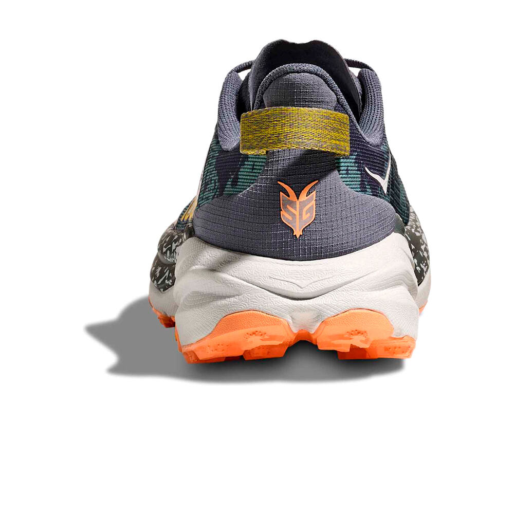 Hoka zapatillas trail mujer SPEEDGOAT 6 GRIS vista trasera