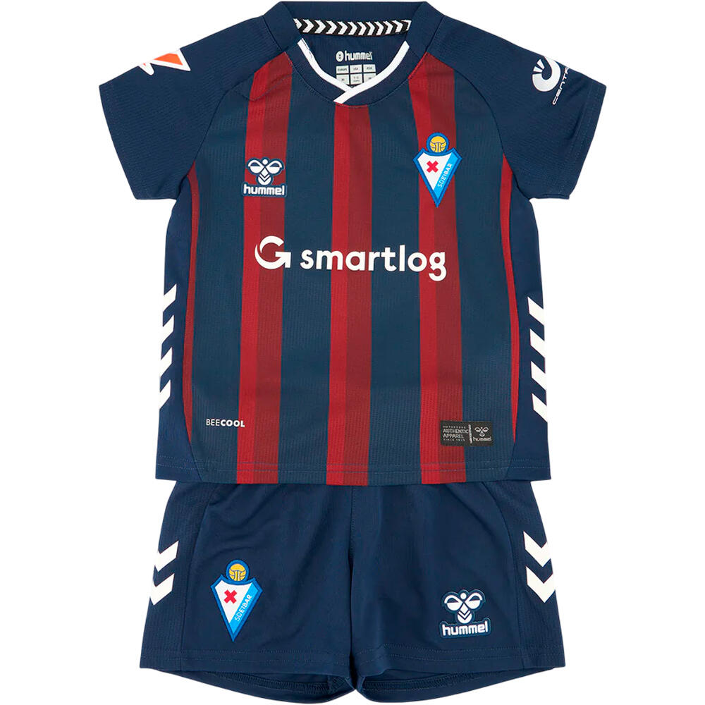 Hummel equipación fútbol niño EIBAR 25/26 PRIMERA EQUIPACION  vista frontal