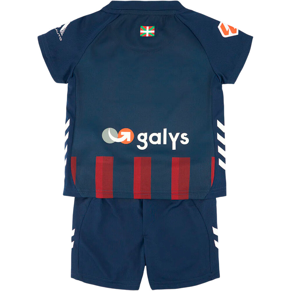 Hummel equipación fútbol niño EIBAR 25/26 PRIMERA EQUIPACION  vista trasera