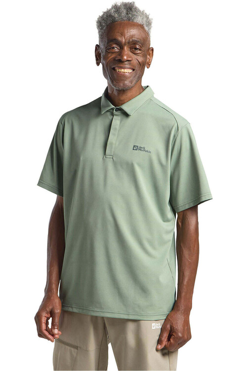 Jack Wolfskin camiseta montaña manga corta hombre DELGAMI VERDE