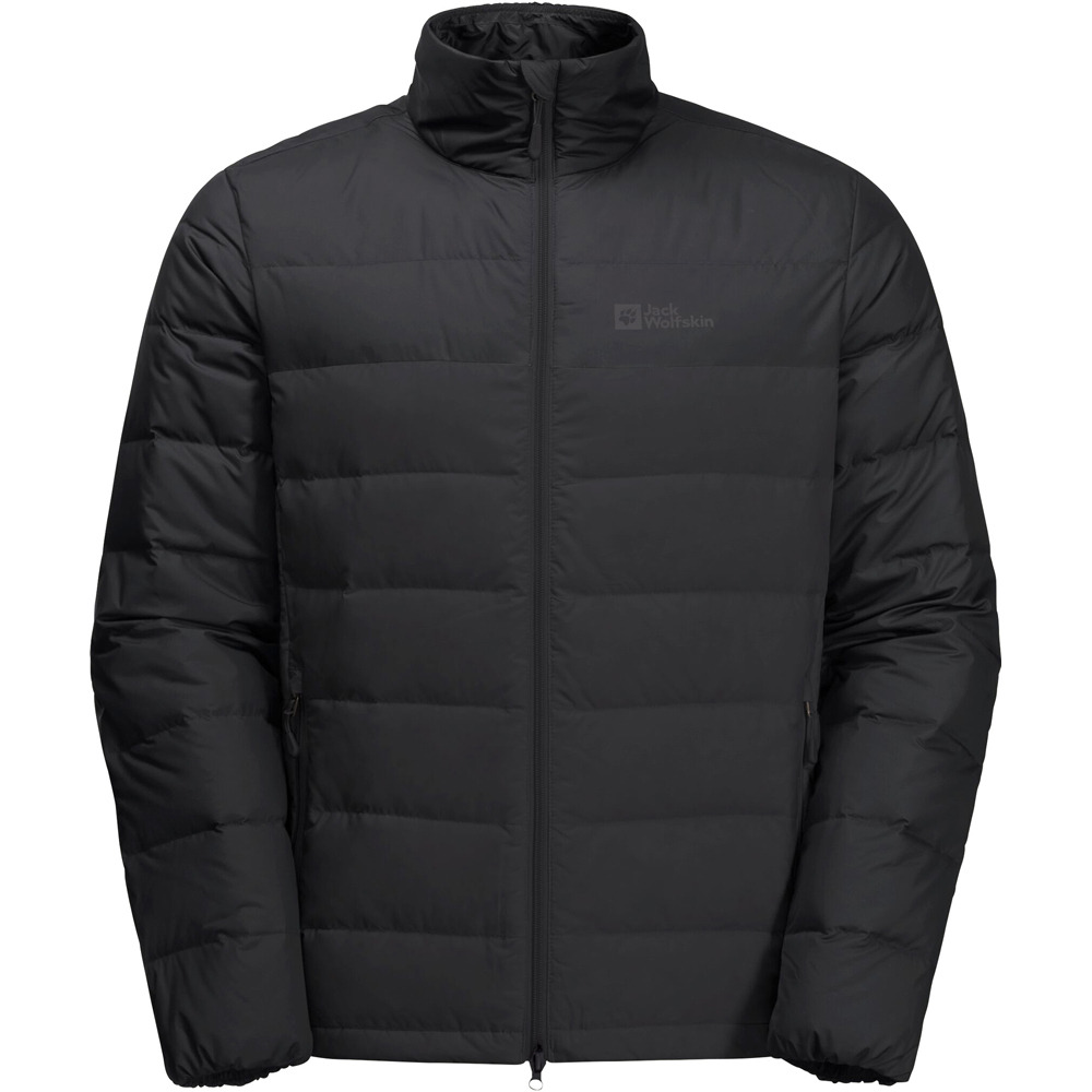 Jack Wolfskin chaqueta outdoor hombre ATHER DOWN NEGRO vista frontal