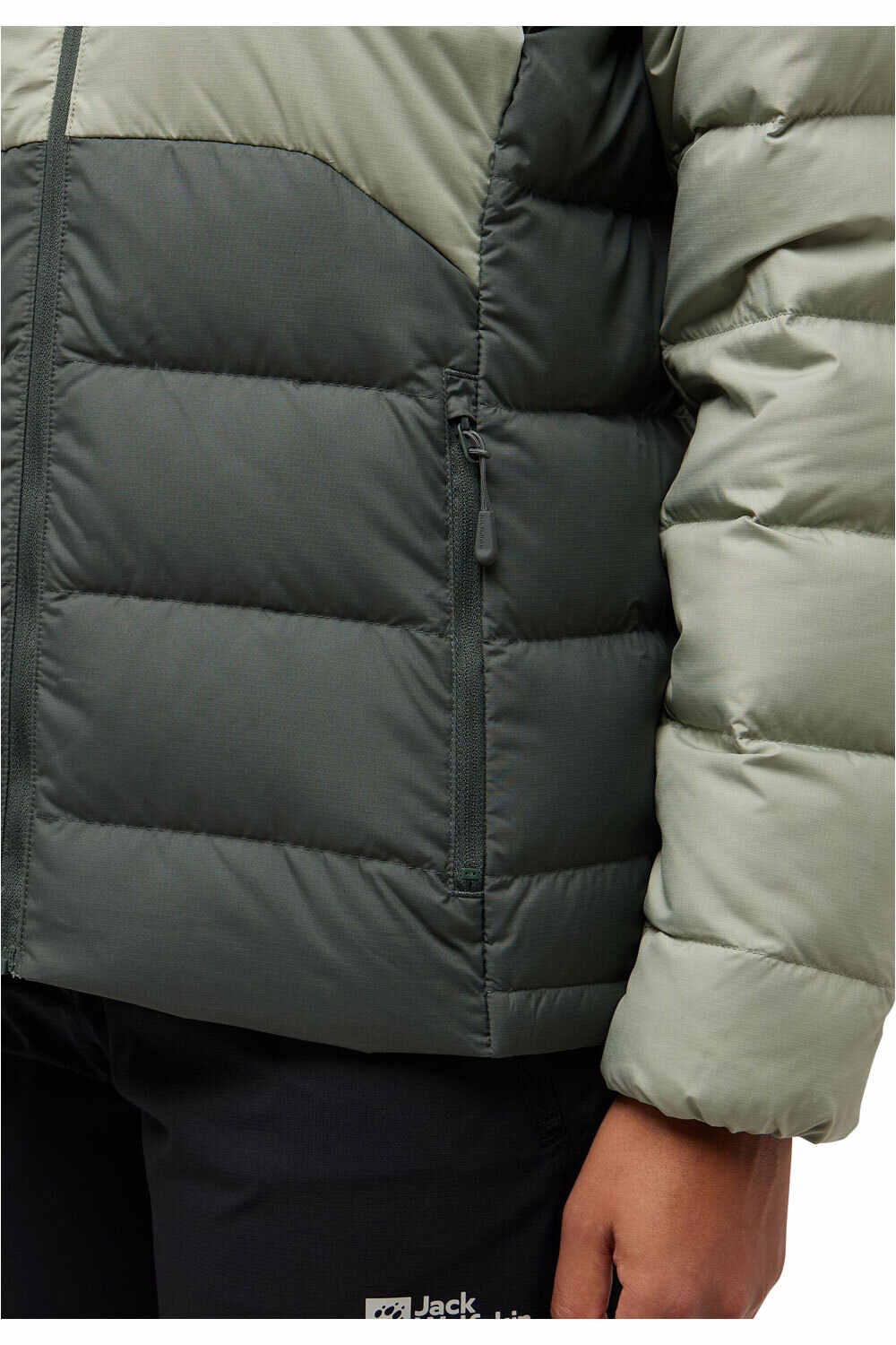 Jack Wolfskin chaqueta outdoor mujer ATHER VERDE vista detalle