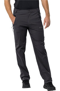 Jack Wolfskin pantalón montaña hombre GLASTAL NEGRO vista detalle