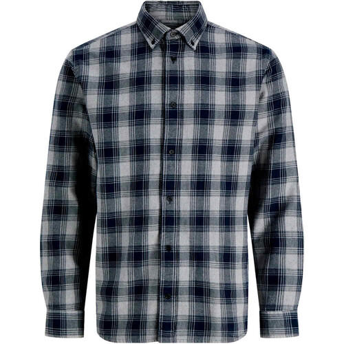 J&J JPRBLUHARVEY CHECK LS SHIRT SN azul