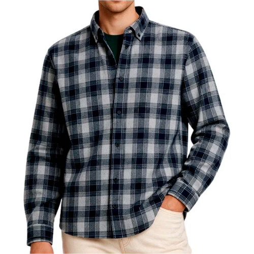 J&J JPRBLUHARVEY CHECK LS SHIRT SN azul