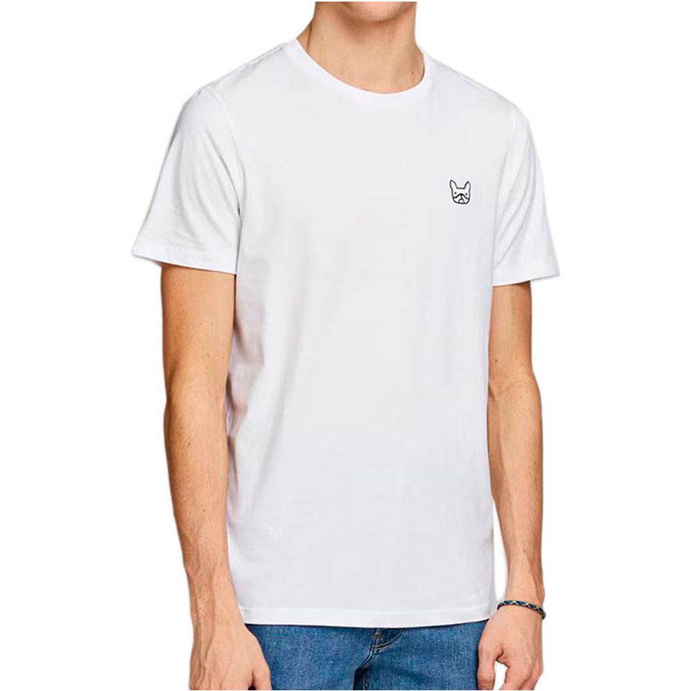 J&J camiseta manga corta hombre DENIM LOGO BLANCO vista frontal