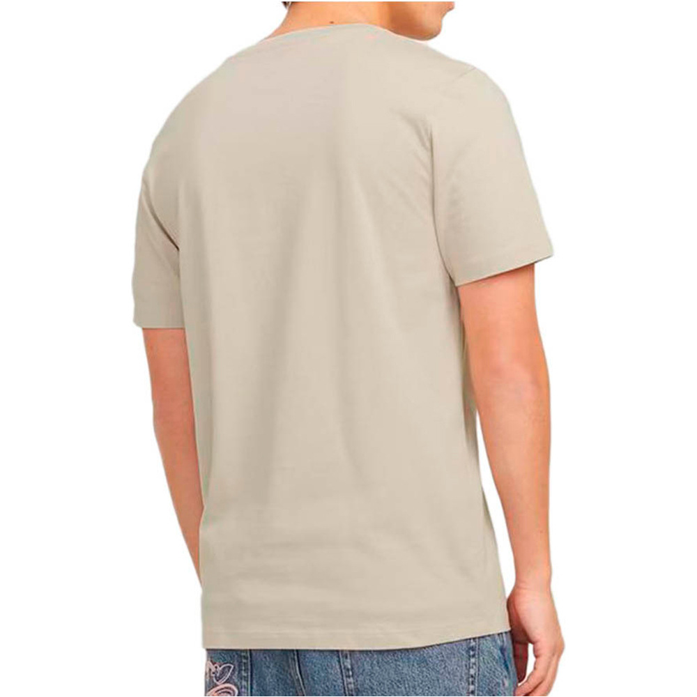J&J camiseta manga corta hombre DENIM LOGO MARRON vista trasera