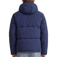 J&J chaquetas hombre JJGALAXY PUFFER JACKET AZUL vista trasera